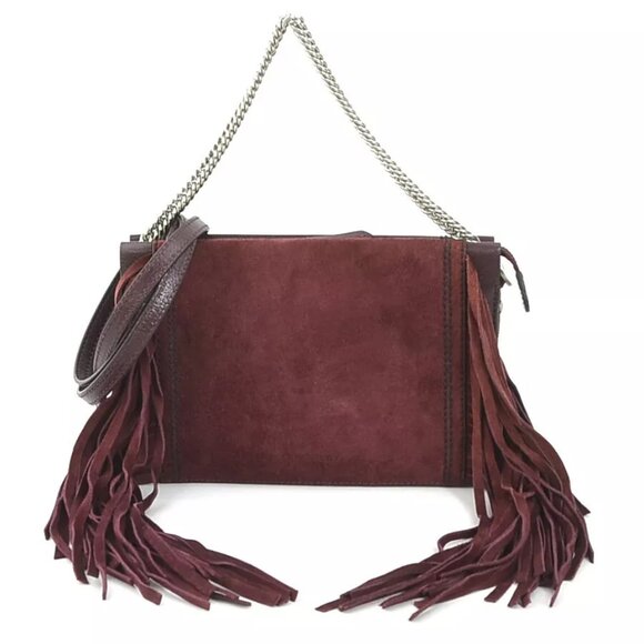 GIVENCHY Handbag Shoulder Bag Bordeaux Leather/Suede